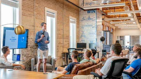 Team collaboration in office